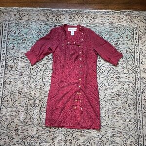 Madchen Silk Dress with gold snaps size 4